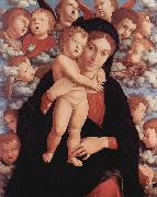 Andrea Mantegna Maria mit Kind und Engeln painting